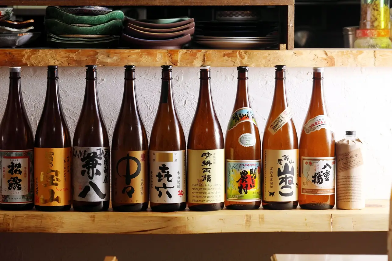 焼酎の銘柄が並ぶ画像